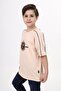 Boy's Printed Crew Neck Short Sleeve T-Shirt - Piped Detail - 2