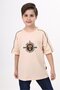 Boy's Printed Crew Neck Short Sleeve T-Shirt - Piped Detail