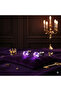LED Flashing Stud Earrings - Pair of 2 (Purple) - 3