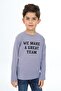 Boy's Printed Crew Neck Long Sleeve T-Shirt