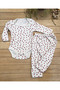 Baby Girl 2-Piece Set Strawberry Printed Long Sleeve Corded Fabric Snap Fastener Bodysuit - 2
