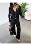 Women's Thessaloniki Fabric Front Buttoned Jacket & Green Trousers Set