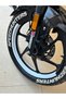 White Color Half Rim Strip Compatible with Motorcycle 17 Inch Wheels (4 Pieces Enough for All Wheels) - 2