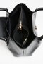 Women's Palace Black 3-Compartment Lined Snap Closure Faux Leather Handbag and Shoulder Bag - 5