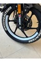 White Color Half Rim Strip Compatible with Motorcycle 17 Inch Wheels (4 Pieces Enough for All Wheels) - 4