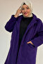 53051 Large Size Felt Coat - Purple - 2