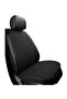 Ergonomic, Orthopedic, Jacquard, Quilted Luxury Lacasa Car Seat Cover-Cushion (7-Piece Full Set) Black - 3