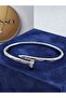 Zircon Stone Nail Model Silver Color Steel Bracelet