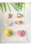 Colorful Mixed 6-Piece Clip Baby Buckle Without Sheet Handmade 100% Cotton Antiallergic Niche Accessory (0-3 Years Old)