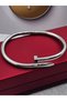 Nail Model Steel Bracelet Silver Color