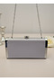 Silver Gray Complete Metal Frame and Crystal Embroidered Glitter Satin Evening Dress Bag - 6
