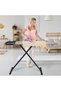 Steam Ironing Board (17" x 48") with Iron Holder, Heat-Resistant Cover, Adjustable Height (Gre - 7