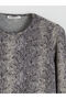 Alita City Lcw with a Difference Grace Gray Patterned Oval Neck Long Sleeve Women's Blouse - 5