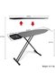 Steam Ironing Board (17" x 48") with Iron Holder, Heat-Resistant Cover, Adjustable Height (Gre - 2
