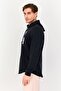 Men Sportswear Fit Long Sleeve Outdoor Hoodie, Black - 3