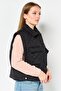 Women Quilted Jacket Vest, Black - 2