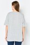 Women Crew Neck Short Sleeve Graphic Print T-Shirt, Grey - 2