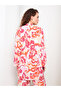 Two Mt Shop Quality Lcw Modest Pink Viscose Patterned Basen Length Women's Kimono - 5