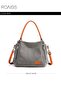 Large Capacity Shoulder Tote Bag Casual Canvas Handbag Crossbody with Long Strap Multi Pocket Shoppe - 2