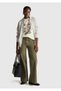 Women's Cream 100% Cotton Front Floral Embroidered Crew Neck T-Shirt - 5