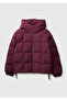 Women's Plum down Hooded Zippered Inflatable Coat with Elastic Sleeves - 2