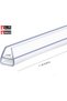 Glass Doorseal Replacement PVC/Silicone Lip Seal for Frameless Glass (1.1m x 2pcs, 12mm, Round) - 3
