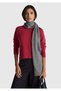 Women's Fuchsia Wool Blended Wide Crew Neck Sweater