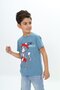 Boy's Printed Crew Neck Short Sleeve T-Shirt - 4