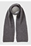 Men's Anthracite Melange Wool Scarf