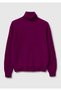 Women's Plum 100% Merino Mock Neck Sweater - 2