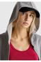 Women's Gray Melange Logo Print Detailed Hooded Relax Fit Sweatshirt - 6