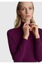 Women's Plum 100% Merino Mock Neck Sweater - 6