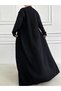 2 Piece Women's Chic Vintage Hair Braid Pattern Long Cardigan Sweater Dress Set, Winter Women's Knitwear Suit - 3