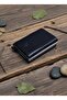 100% Genuine Leather Credit Card Holder Wallet with Mechanism