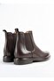 Men's brown genuine leather chelsea boots - magenda - 5