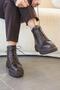Olga Poly Sole Lace-Up Genuine Leather Women's Boots Brown - 3