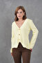 Women's Crew Neck Button Detail Soft Textured Knitwear Jacket 12315 - 4
