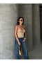 Women's Strapless Bustier - Knitted Textured, Low-Cut Trendy Top - 2