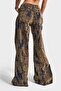 Women's Coffee Denim Color 1W5-15 Palazzo Fit Special Fabric Design Denim Jean - 4