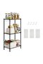 3-Tier Narrow Metal Wire Shelving Rack - Adjustable Steel Storage Organizer - 3