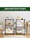3-Tier Narrow Metal Wire Shelving Rack - Adjustable Steel Storage Organizer - 6