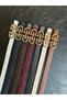 7-Piece Loose Patterned Women's Gold Buckle Belt Jacket Belt Dress Belt Trouser Belt