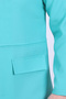 Women's Turquoise Waist Stitched Long Jacket Arm-26K001017 - 4