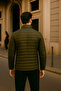 Men's Casual Comfort Khaki Puffer Jacket - 5