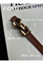 Spire Interlocking Ring Pattern Women's Gold Buckle Belt Coat Belt Dress Belt Trouser Belt - 4