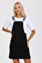 Blue Strap Mini Jean Pocket Salopet Women's Dress