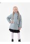 Girl's Mint Green Fur Inside Water and Windproof K Hooded Winter Coat & Coat & Parka
