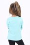 Girls' Printed Crew Neck Long Sleeve Striped T-Shirt - 3