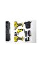 PACKAGE Threading Gun Impact Percussion Screwdriver 2 Batteries Bits - 3