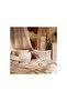 Double Duvet Cover Set, Beige-White, 240X220/50X60 cm